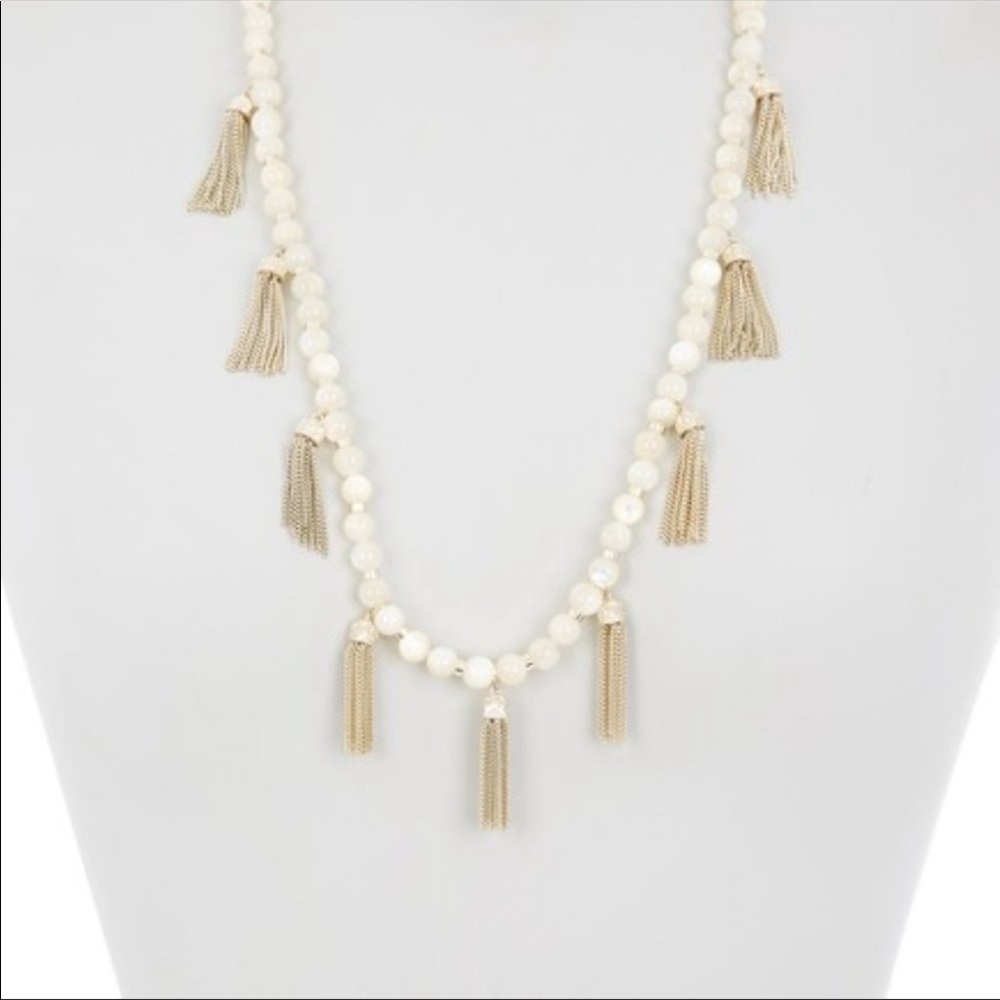 Kendra Scott Pearl Vanina Tassel Necklace